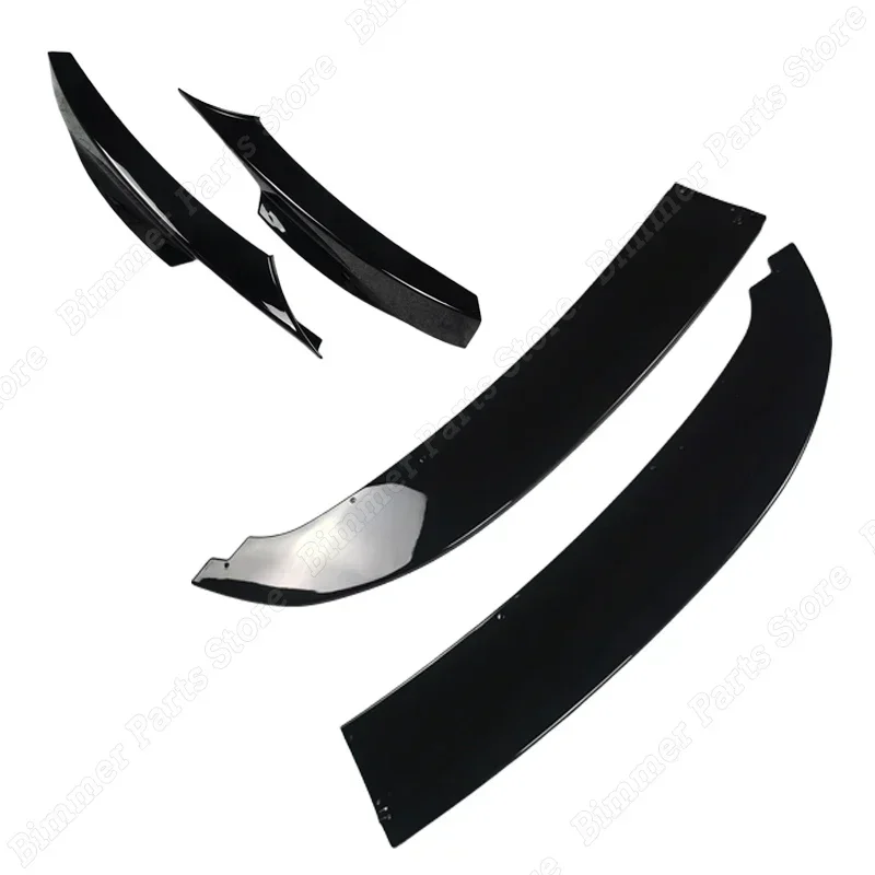 4 Piece MP Style Front Lip Splitter For BMW 3-Series E90 E91 2009-2012 M Sport - Carbon Fiber Print