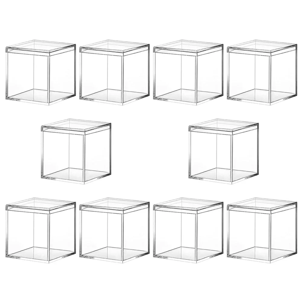 

10 шт., акриловые пакеты для конфет, 6,5x6,5 см, 10x10 см