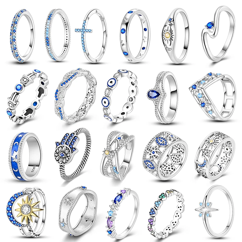 女性用の青い目の形をした結婚指輪,ファチマスターのジルコニアの手が