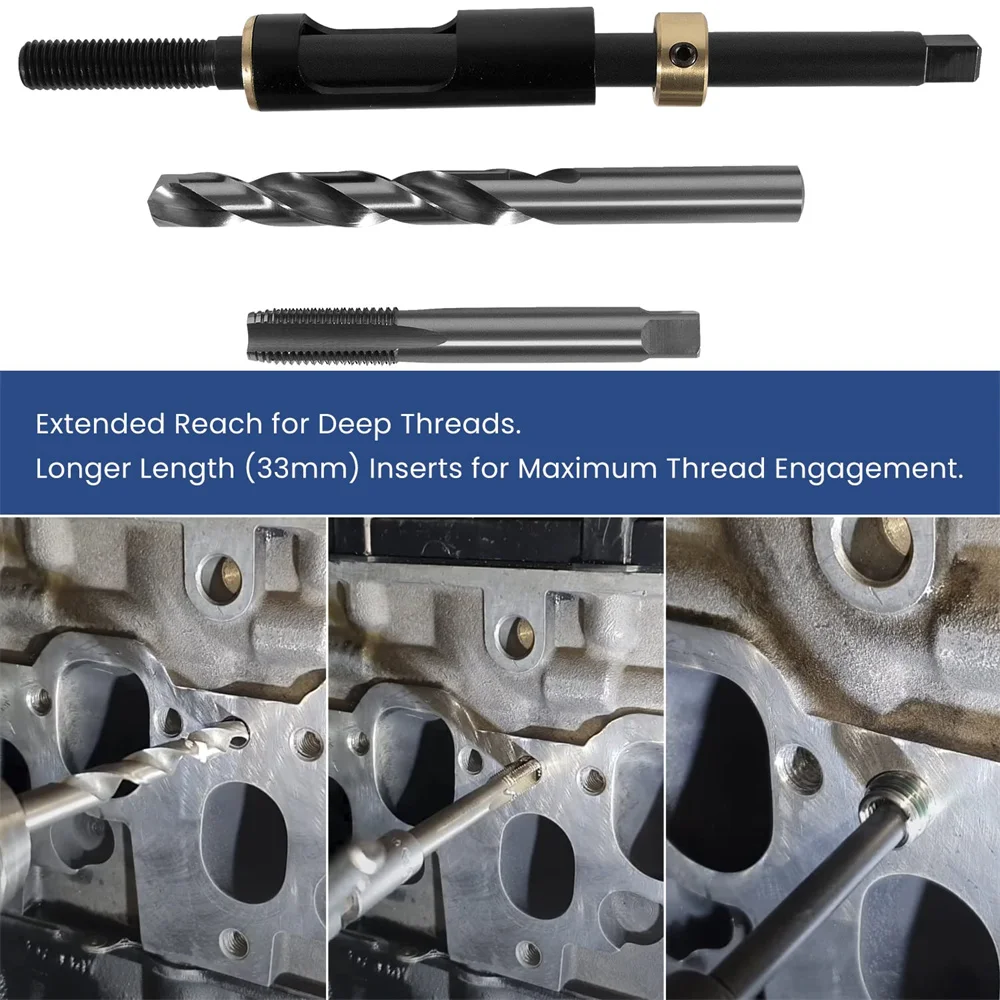 M11 X 1.5 Universal Head Bolt Thread Repair Kit 35119S Fit