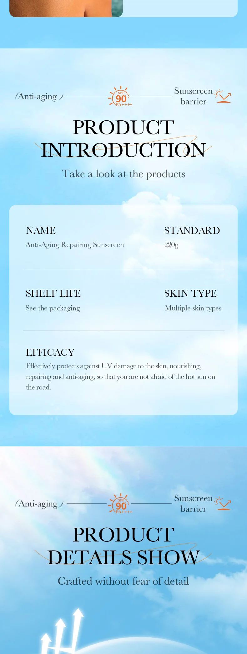 Feuchtigkeitsspendende Aloe Vera Und Vitamin E Sonnencreme Spf 90_voghion.com