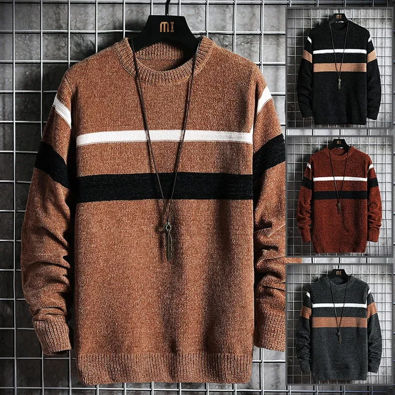 Jersey De Punto Para Hombre - Suéter De Cuello Alto Para Hombre De Otoño E Invierno, Jersey