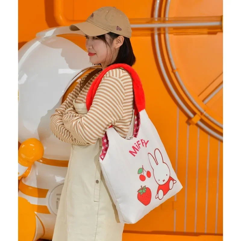 Girls Office Workers Large Capacity Quilting Vest Tote Package Single Shoulder Bag Miffy Autumn Winter Model