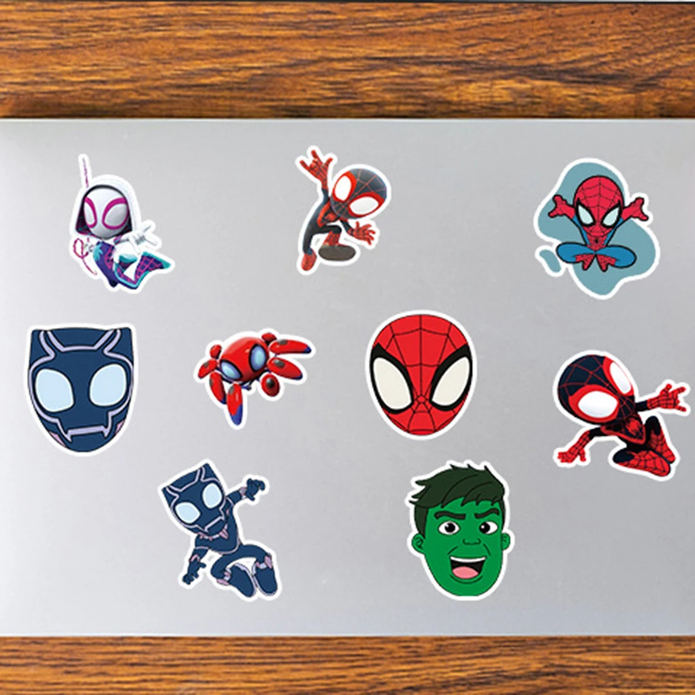 10/30/50PCS Spider-Man and His Amazing Friends Disney Marvel Stickers Cartoon Decals Toys Skateboard Laptop Phone Kids Sticker