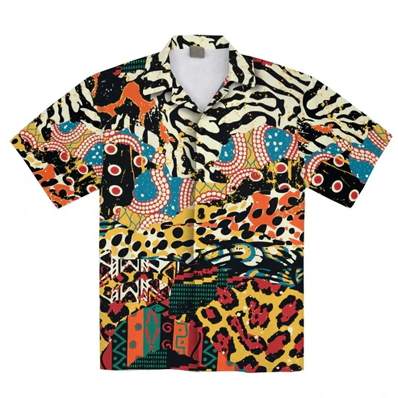 thumbnail image 1 of Ropa africana para hombre de Harajuku, camisetas históricas con estampado 3D de héroes, camisetas casuales de manga corta con solapa, blusa de verano, ropa, 1 of 5
