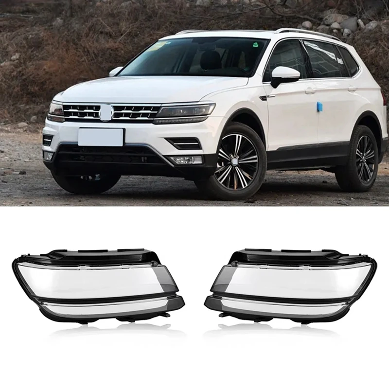

Для Volkswagen Tiguan L 2017-2021 Автомобильная Передняя фара Крышка объектива головного света искусственное прозрачное стекло абажур корпус лампы