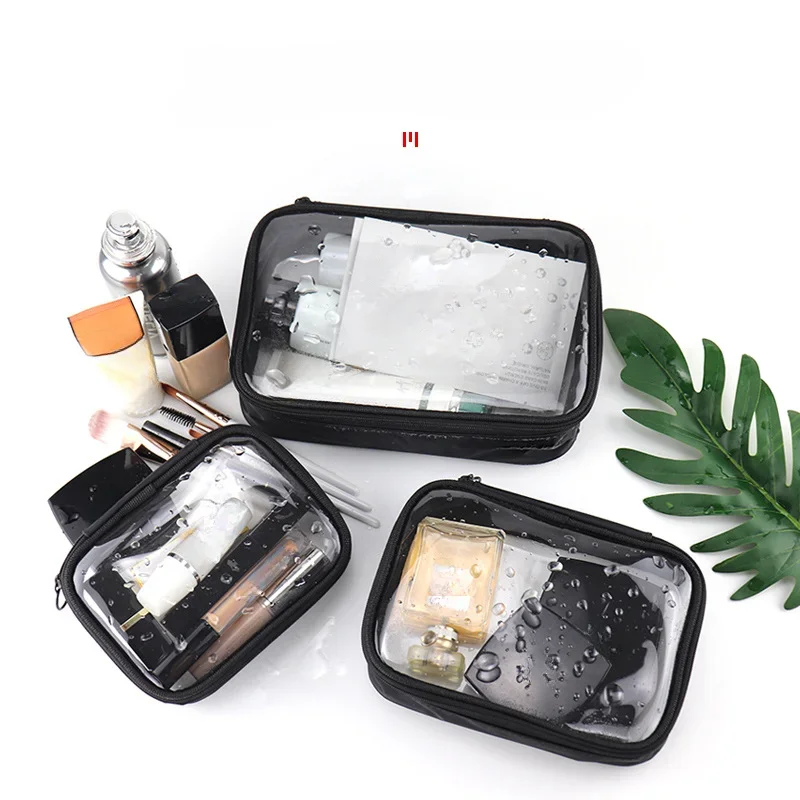 Women Makeup Bag Waterproof Clear PVC Travel Cosmetic Bags Case Travel Make Up Kit Bags for Men Toiletry Brush Organizer Pouch 5