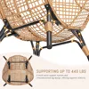 Egg Chair with Footrest Outdoor Wicker Patio Egg Chairs with Ottoman for Indoor Bedroom Outside Porch Deck Backyard Garden 3