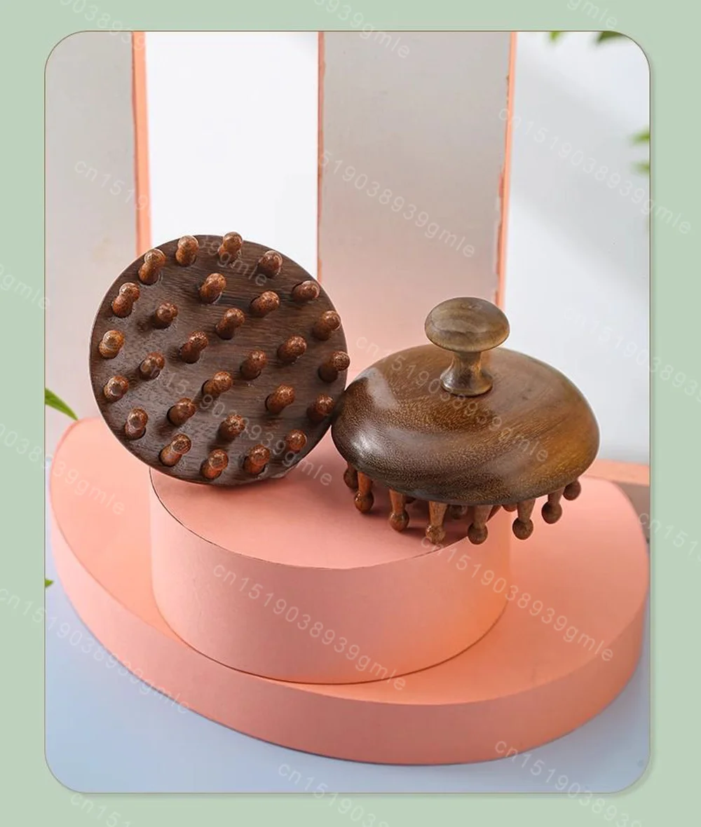 Natural Sandalwood Meridian Massage Comb Head Massage Hair Brushing Scalp Comb Relive Be Dizzy Headahche Relaxtion Point Massage