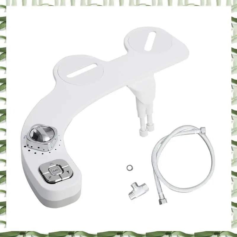 Bidet Attachment Sprayer For Toilet Non-Electric Self-Cleaning Dual Retractable Nozzles Adjustable Water Pressure B Easy Install
