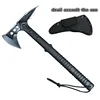 Multi-function black tactical axe outdoor rescue axe fire axe jungle logging multi-function removable axe + nylon axe sleeve 1