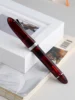 Majohn V60 Transparent Red  Triangular Piston Resin Fountain Pen Ink Writing Pen School Office Business Stationery Supplies Gift 5