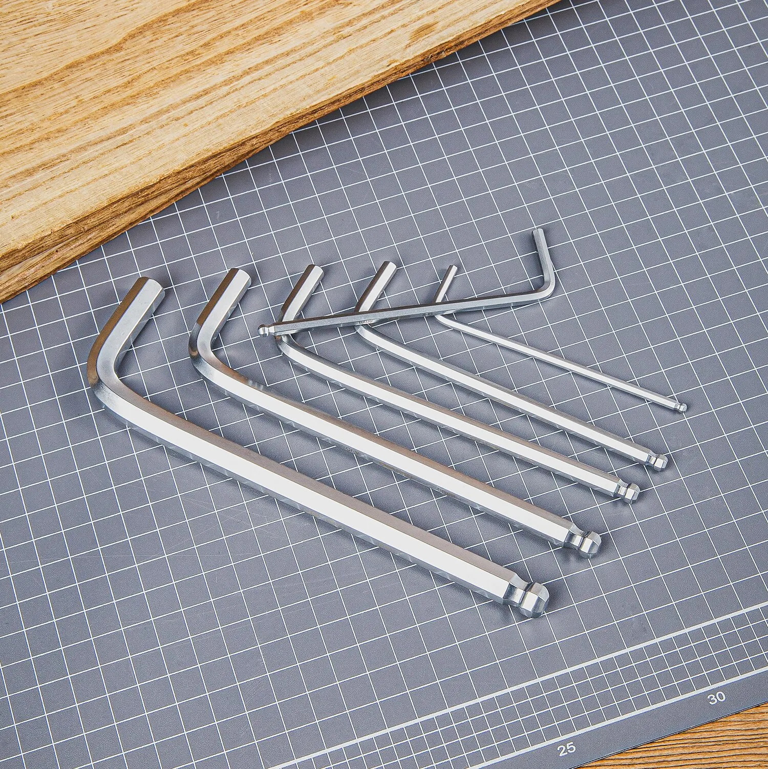 1.5mm To 10mm Rustproof Long Flat End Hex Key Ball End Hex Key CrV Materia 9pcs Universal Spanner Repair Hand Tools Set