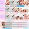 #8-#12 Kolinsky Acrylic Nail Brush Set 3D Pure Handmade Nail Brushes For Acrylic Application Professional Nail Art Brush 3