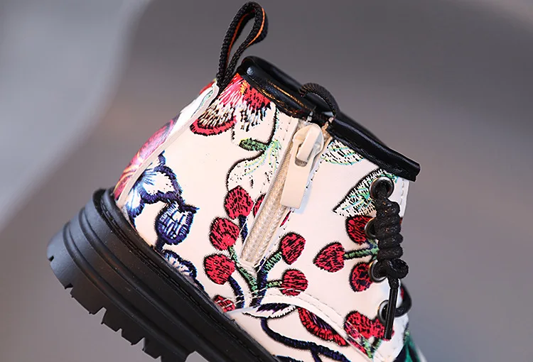 Children's Boys Girls Spring Autumn Print Kids British Style Casual Boots Soft Non-slip Wear-resistant Kid's Shoes_voghion.com