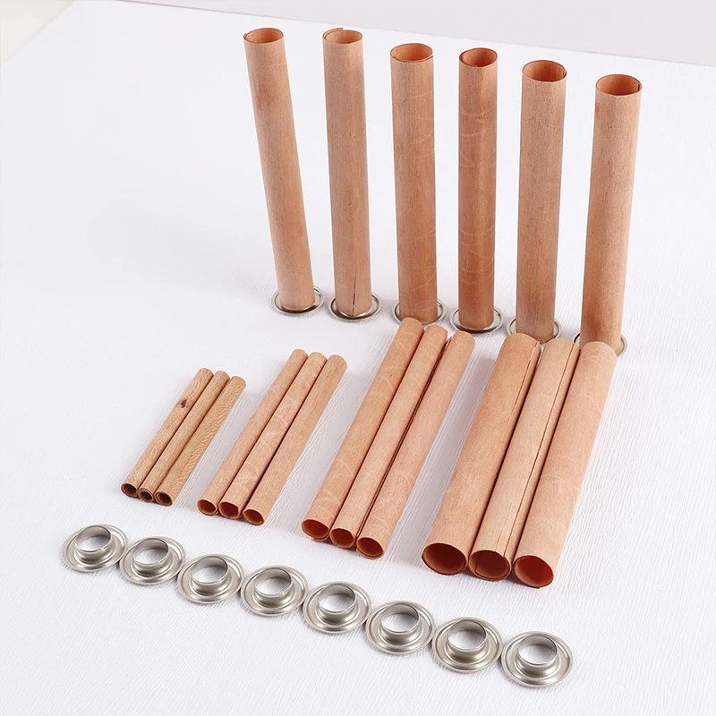 Description Picture 2 of item10 Pcs Wooden Candle Wicks Set Round Tube Natural Smokeless Wooden Candle Core Cylindrical with Base For DIY Candle Making Craft