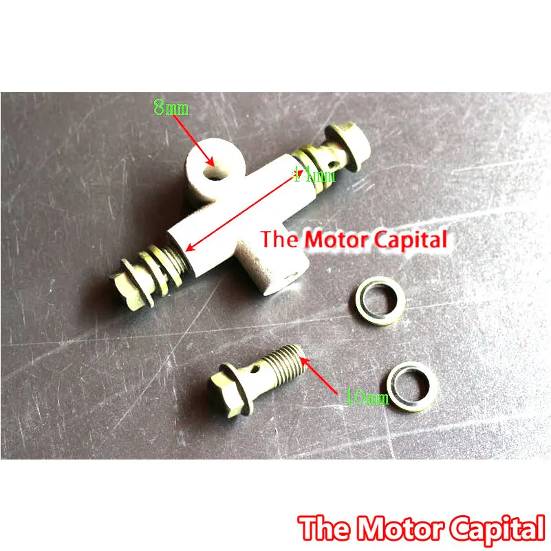 Hydraulic Brake Hose Pipe Tee Coupling Connector Motorcycle Dirt Pit Bike ATV System