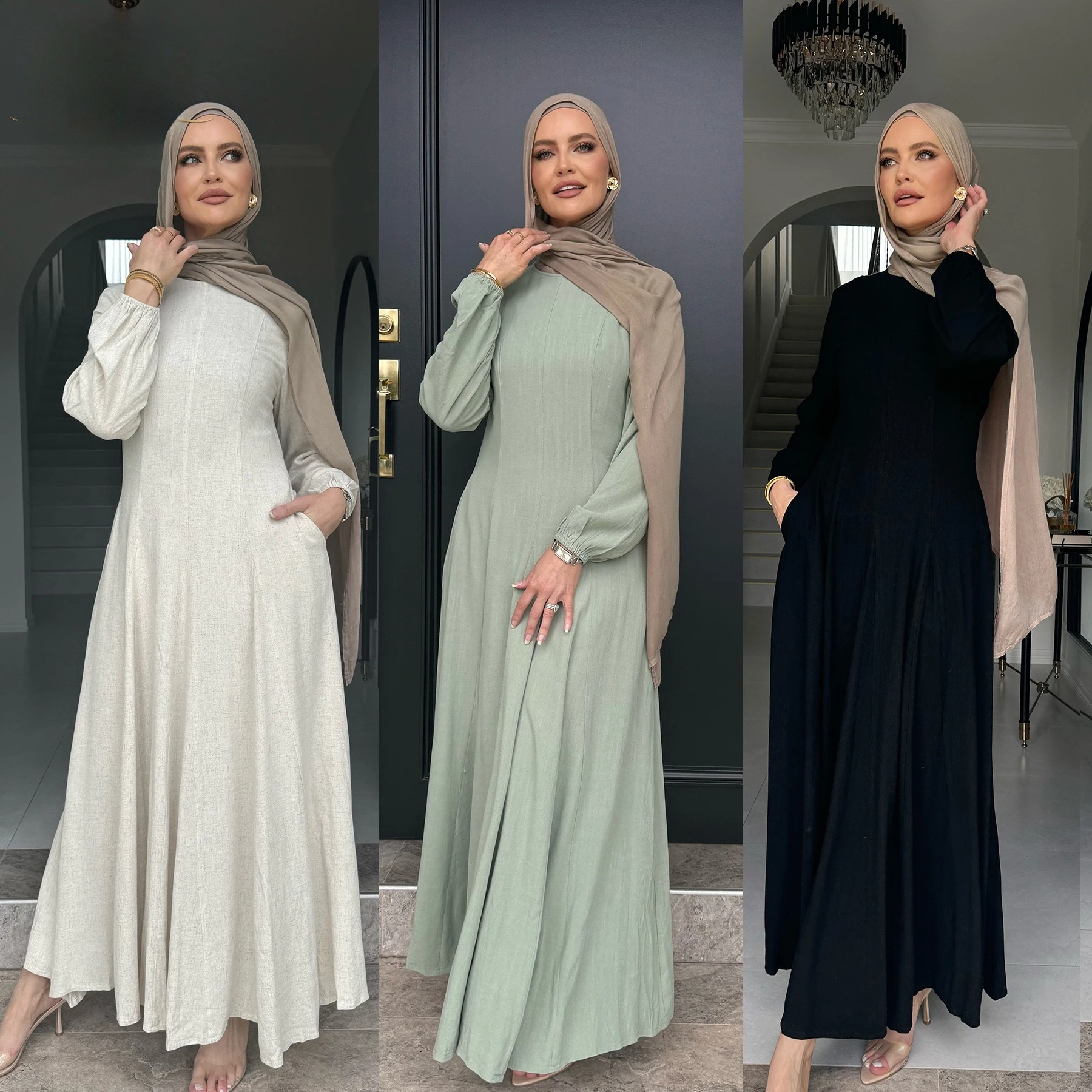 Ramadan Modest Abaya Dubai Islamic Muslim Kaftan Dress Prayer Clothes Women Vestidos Para Mujer Robe Caftan Marocain Femme 1