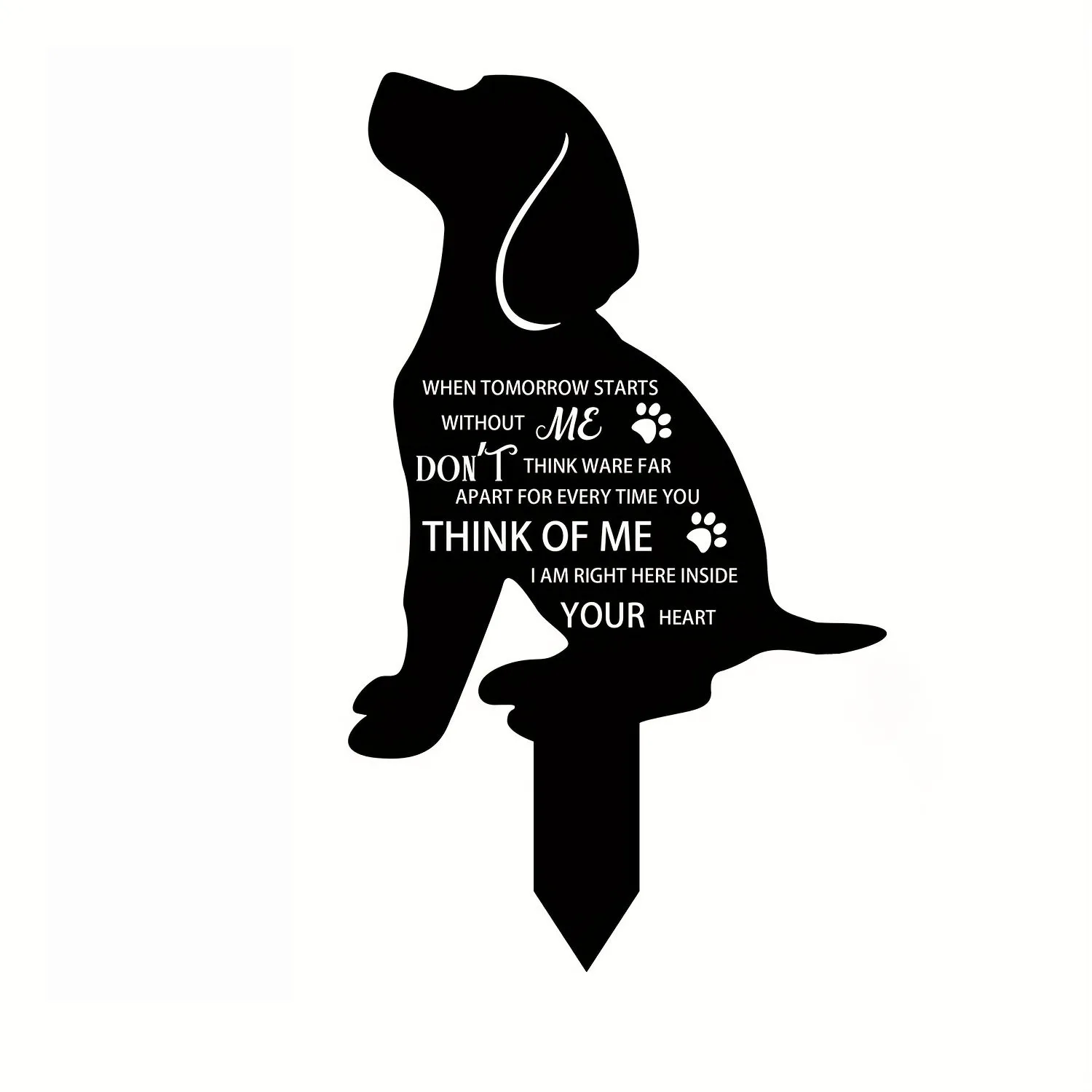 acrylic Pet Memorial Post-Garden and cemetery decoration with dog memorial post, outdoor yard pet tombstone decoration