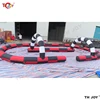 Free Air Shipping 10X6M Outdoor Customized Riding Toys Bumper Car Zorb Ball Racing Court Inflatable Go Kart Race Track 4