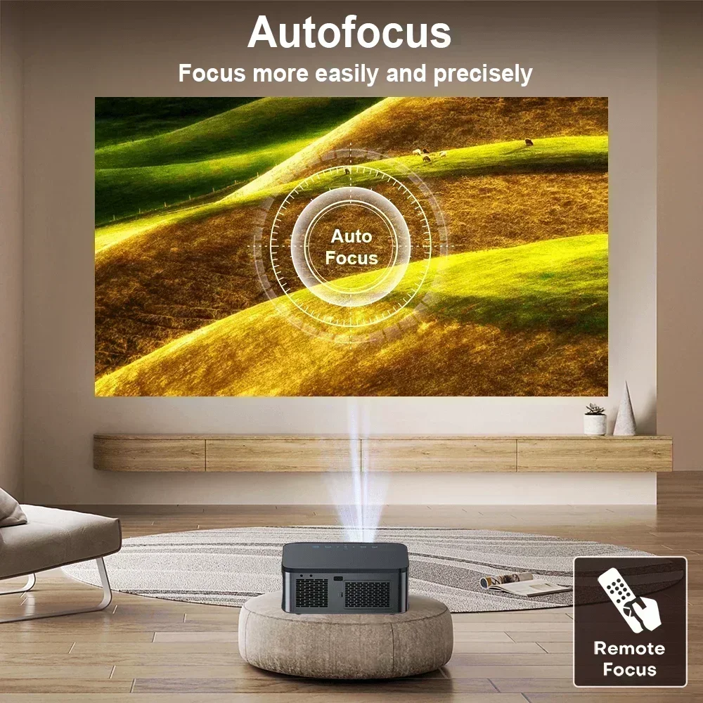 Vidéoprojecteur XIWBSY 1500 ANSI Avec Google TV, Auto Focus, Rotation 360° - Pour Cinéma Maison Et Extérieur, WiFi 6, Bluetooth 5.3