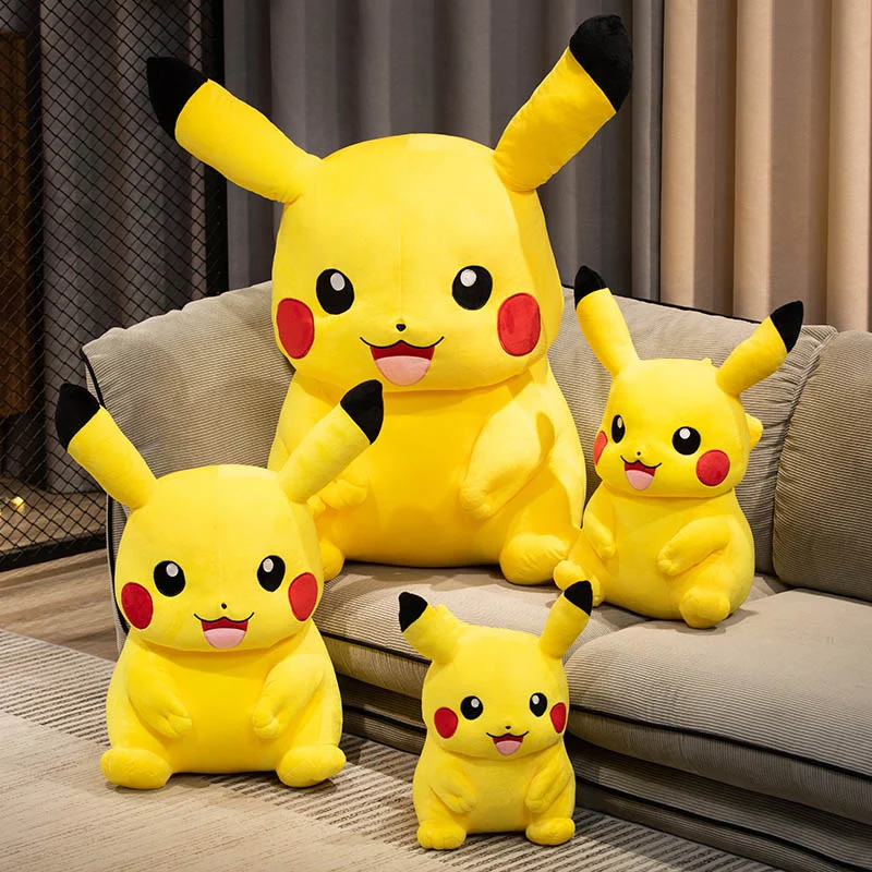 Big Size Pikachu Plushies Doll Anime Pokemon Kawaii Large Pikachu Stuffed Plush Toys Soft HQ Fill Christmas Gifts For Children