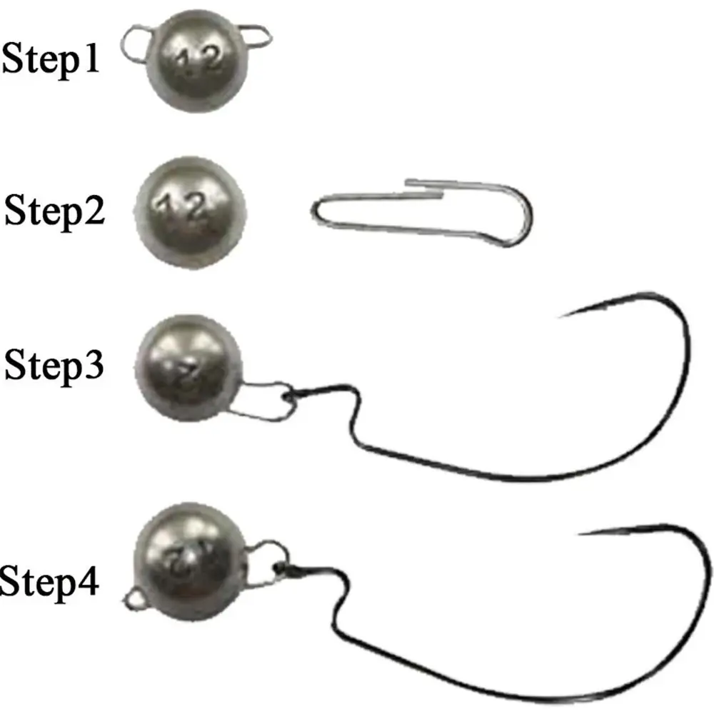 Plomb cheburashka tungstène 0.6g-12g pour pêche profonde avec leurres souples carnassiers