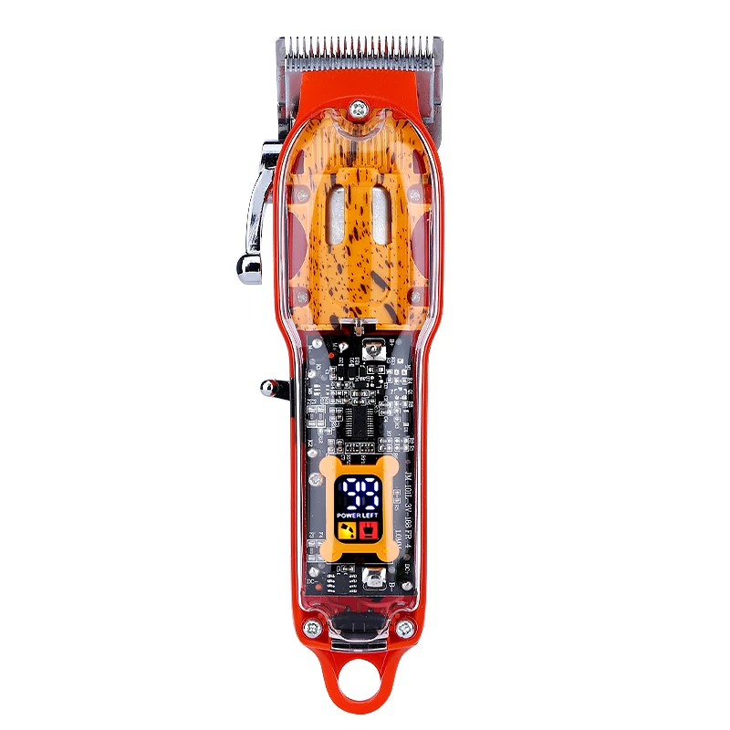 Professional hair clipper home charging razor electric push full transparent razor salon razor electric fader 6