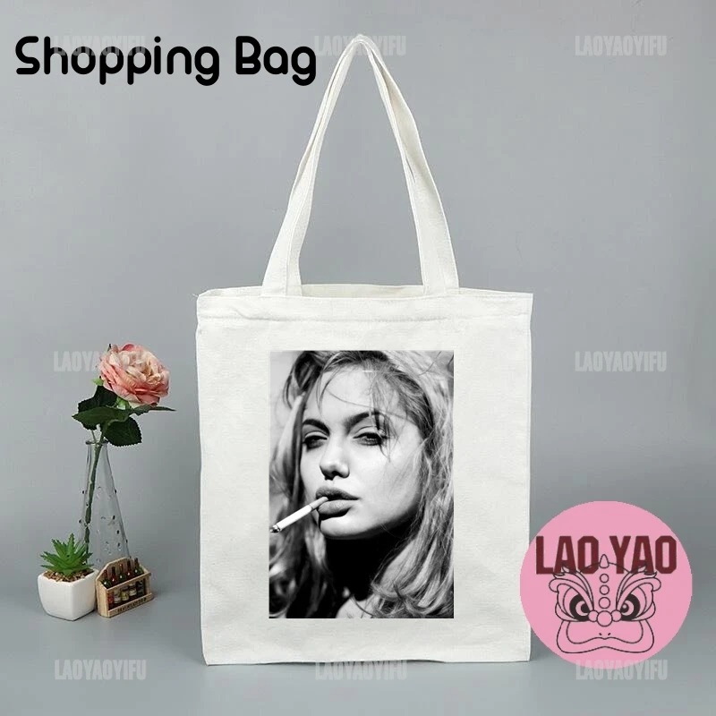 

Вместительные сумки для женщин, актеров, сумка-тоут, Подарочная сумка для покупок, шоппер, эстетичная Женская холщовая ткань
