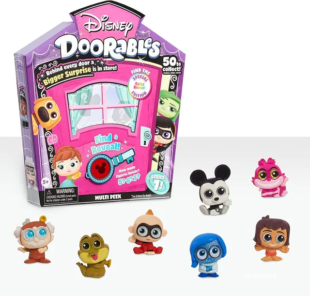 Disney Doorables Series 7 UP Inside Out Beauty And The Beast Jungle Book Frozen Incredibles Princess And Frog Toys Kids Gifts 2