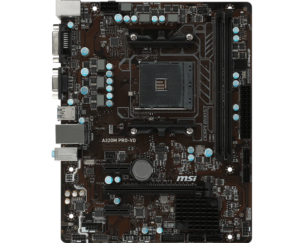 MSI A320M PRO-VD Socket AM4 with Core Boost, DDR4 Boost Supports