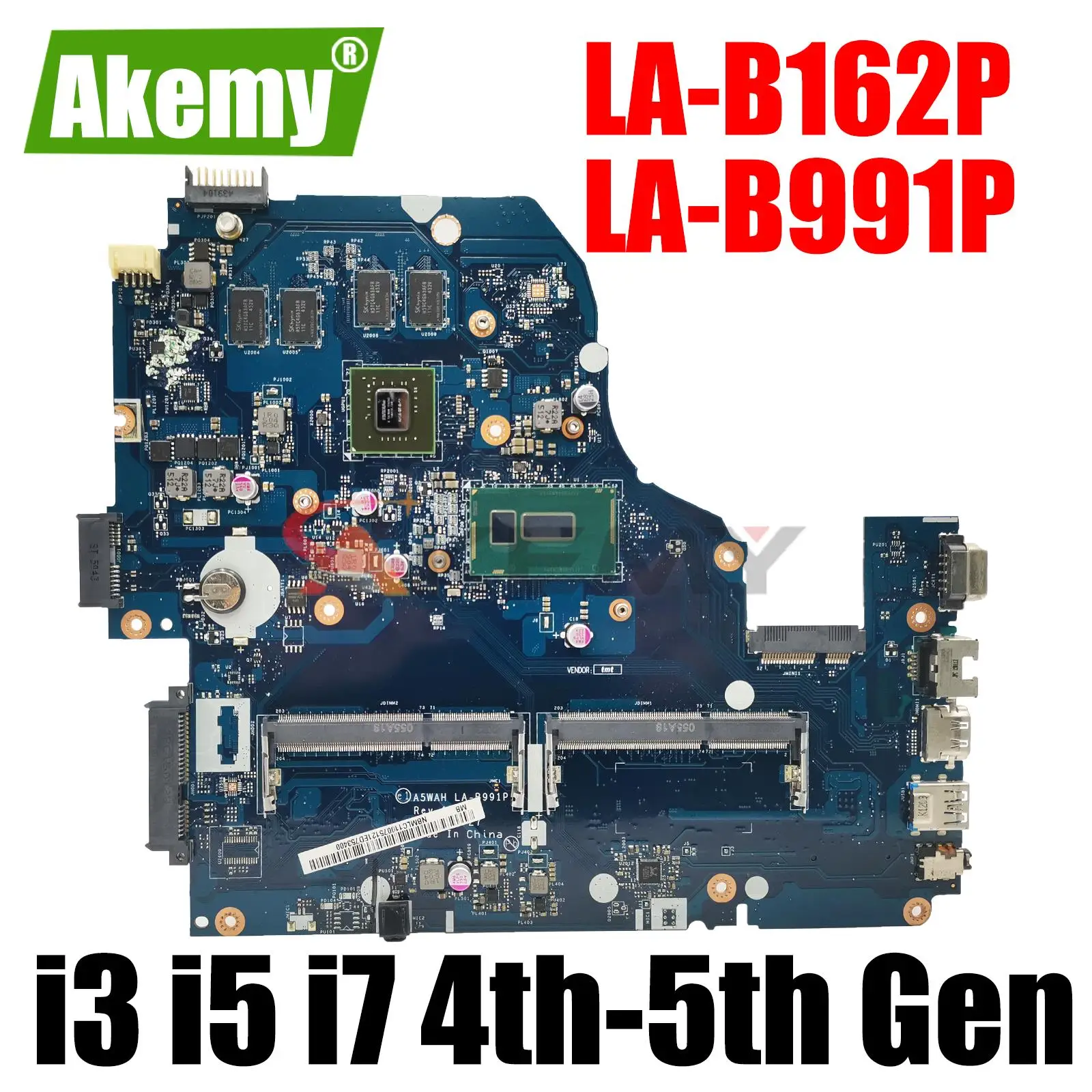 

LA-B162P LA-B991P For Acer Aspire E5-571G V3-572G EK-571G Laptop Motherboard With i3 i5 i7 CPU GT820M/840M Video Card 100%