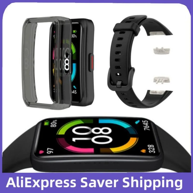 

Ремешок силиконовый для Huawei Honor Band 6, быстросъемный сменный Браслет для наручных часов, резиновый браслет разных цветов, 1 шт.