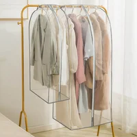 Clothes Dust Cover Bedroom Closet Hanging Floor Transparent Household Coat Dust Cover Garment Rack Cover Storage Organizer 2