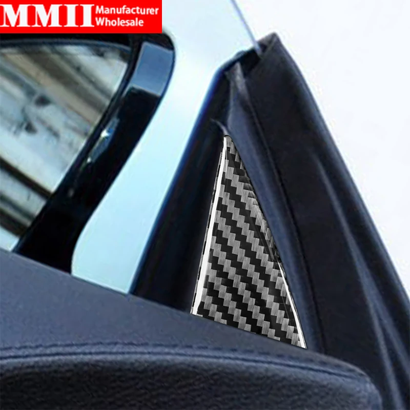 

Carbon Fiber For BMW 6 Series M6 F12 F13 F06 2011-2018 Interiors Front Door Pillar Decoration Cover Stickers Car Accessories