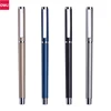 Deli Metal Sign Pen 0.5mm Gel Smooth Writing Pens Bullet Fine Tip Black Blue ink Refills Business Office School Gift 1