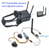 5.8G 48CH 4.3 Inch HD VR FPV Goggles and 3 Channel Video Camera 600mw Transmitter+CMOS 1000TVL Camera Set 3Way Video Switch Unit 1