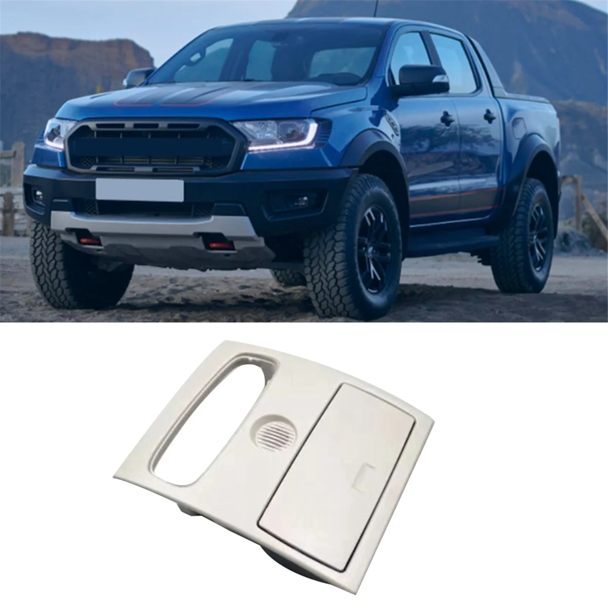 Car Front Roof Reading Lights Cover Spectacle Case Trim for Ford Ranger Everest Mazda Bt50 2012- CN15-A519A58-AA
