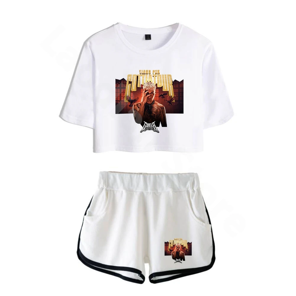 Tiago PZK Gotti A Tour 2025 Tee Shorts Suit Fashion Two Piece Sets Casual Short Sleeve 2 Piece Set Hip Hop Tees Funny Crop Top 3