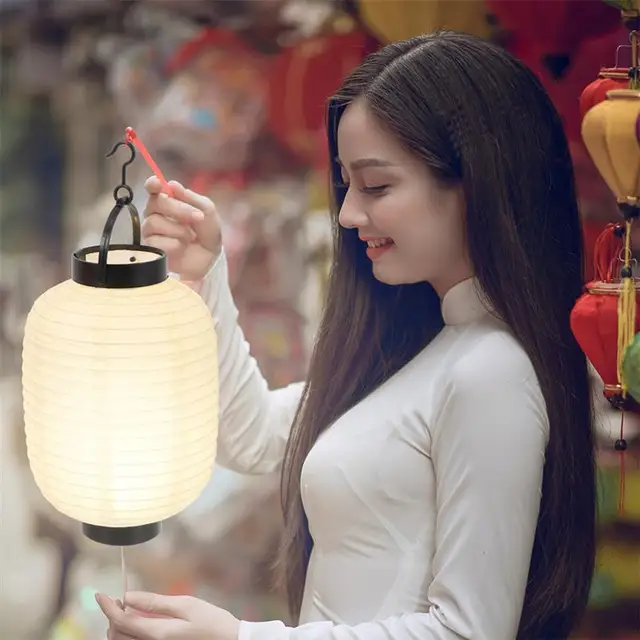 Lanterne Di Carta Giapponesi LED Rosse Per Decorazione - Per Feste, Matrimoni E Ristoranti, Effetto Atmosferico