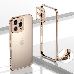 Sleek Aluminum Alloy Shockproof Phone Case with Heat Dissipation - iPhone 16e (Gold)