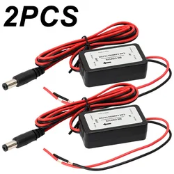 Enhanced Rectifier DC 12V Car Rear View Camera Power Relay & Capacitor Filter Connector (2PCS)