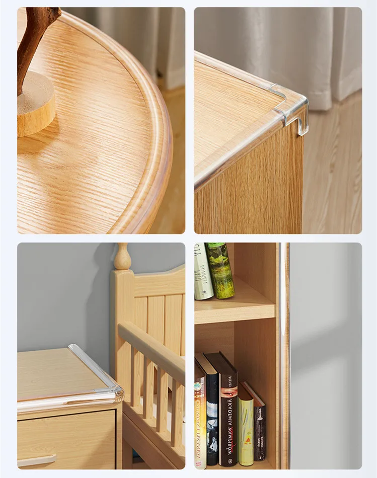 Upgraded New Strong Adhesive Furniture Edge Protection Strip Soft PVC Table Collision Proof Edge Guards Transparent Bumper Strip