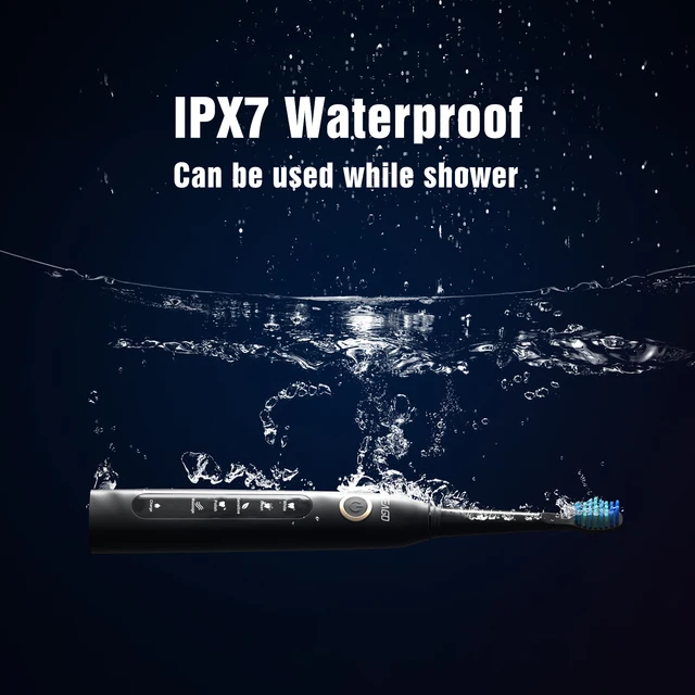 SEAGO-충전식 소닉 전동 칫솔 성인용, 교체 헤드 스마트 타이머 IPX7 방수 5 모드