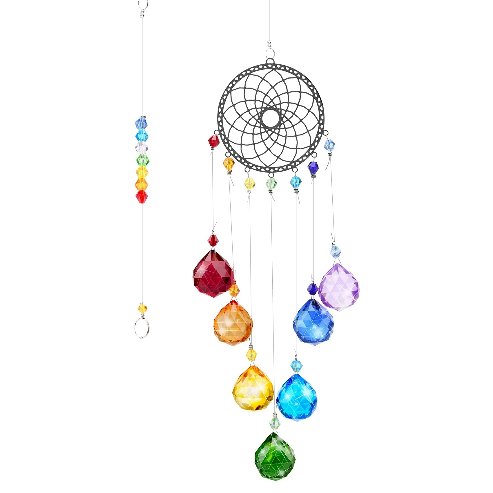 

Crystals Rainbow Maker Suncatcher Window Hanging Ornament Garden Decoration Sun Catcher Pendant Chakra Beads