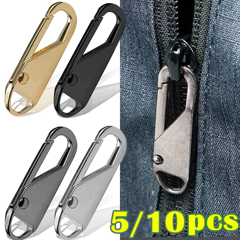 5Pcs Metal Zipper Slider Puller Instant Zipper Replacement For Broken  Buckle Travel Bag Suitcase Garment Zipper Head Repair Tool - AliExpress