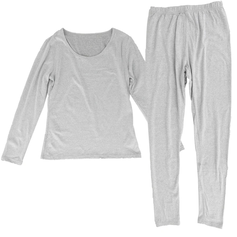 PZUYBZQ Intimo Termico Donna, Long Johns Foderati In Pile Biancheria Intima Termica Invernale Spessa E Calda, Set Di Base Con Collo A Lupetto E Pantaloni(Bean Paste,L - Foto 13