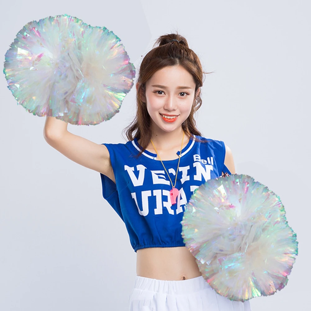 1 Piece Plastic Cheerleader Pom Ppom Girl Cheer Refueling Props Cheerleading Pompon Pompoms Baton Handle