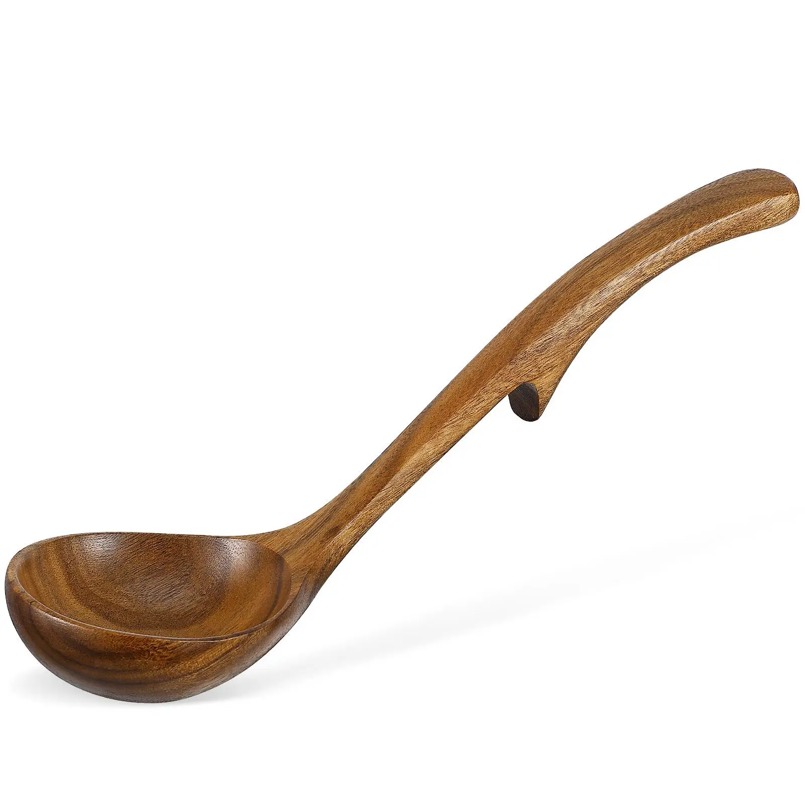 Spoons Acacia Wooden Soup Ladle Bulk Porridge Ladles for Serving Light Brown Long Handle Pasta Cooking