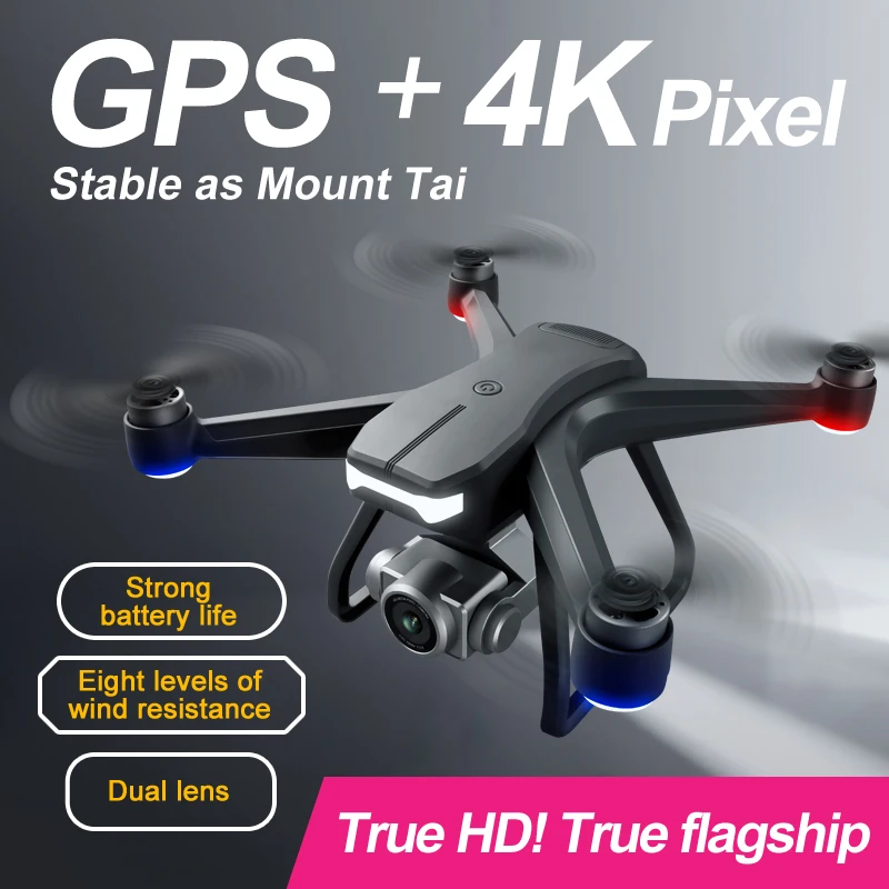 Dual Camera Electrically-adjusted 4K Aerial Photography Brushless Motor GPS Long Endurance RC Class 8 Wind-resistant Quadcopter RC Quadcopter classic